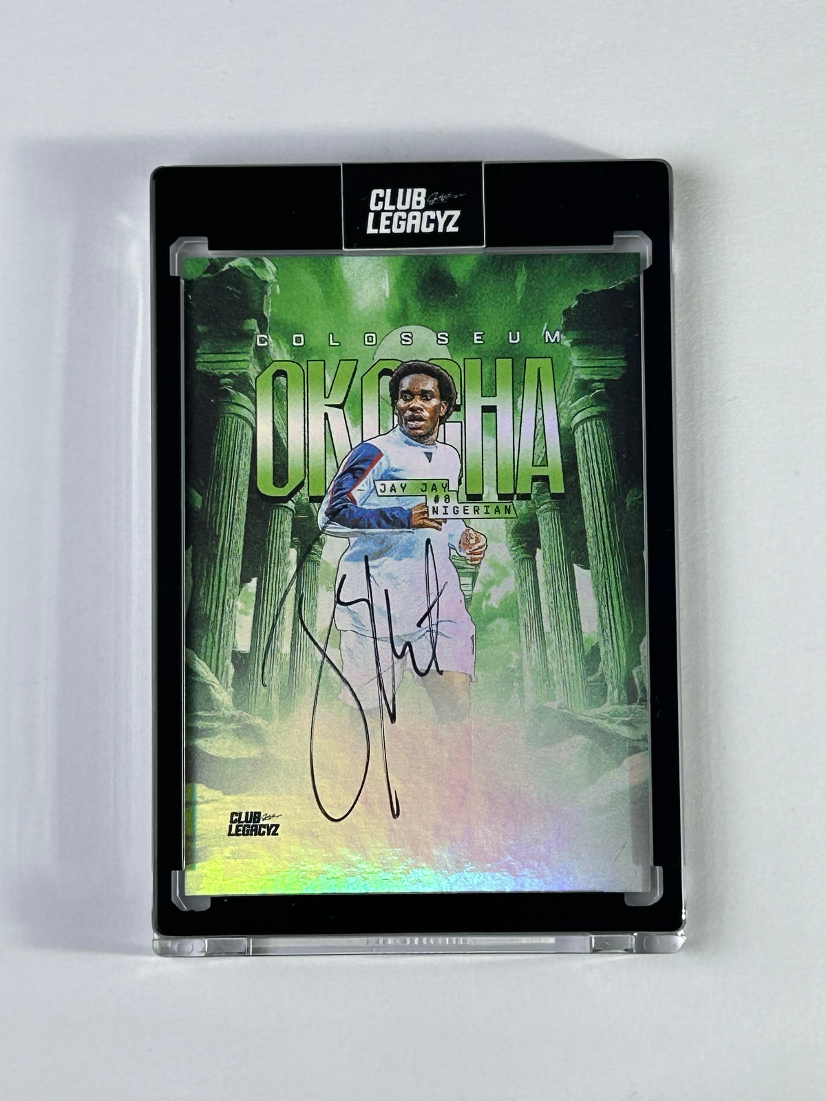 Jay-Jay Okocha Club Legacyz Colosseum Auto 040/100 – Vorderseite