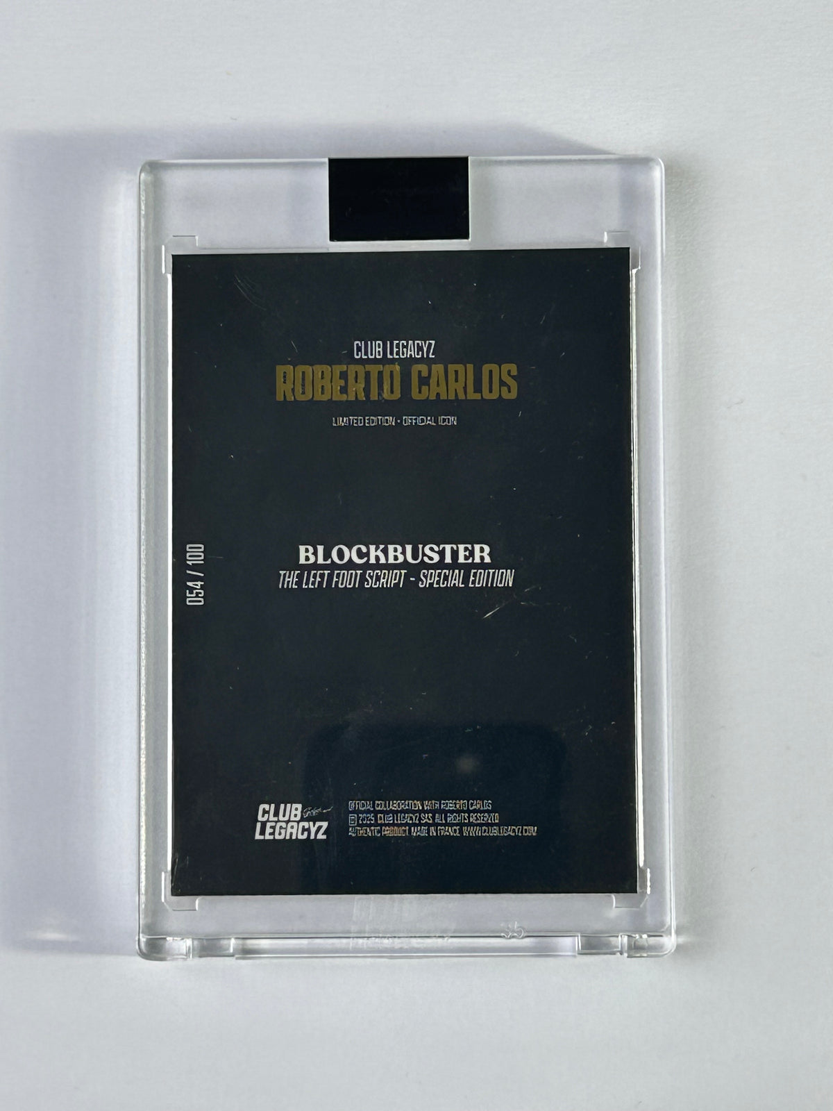 Roberto Carlos Club Legacyz Blockbuster 054/100 – Rückseite