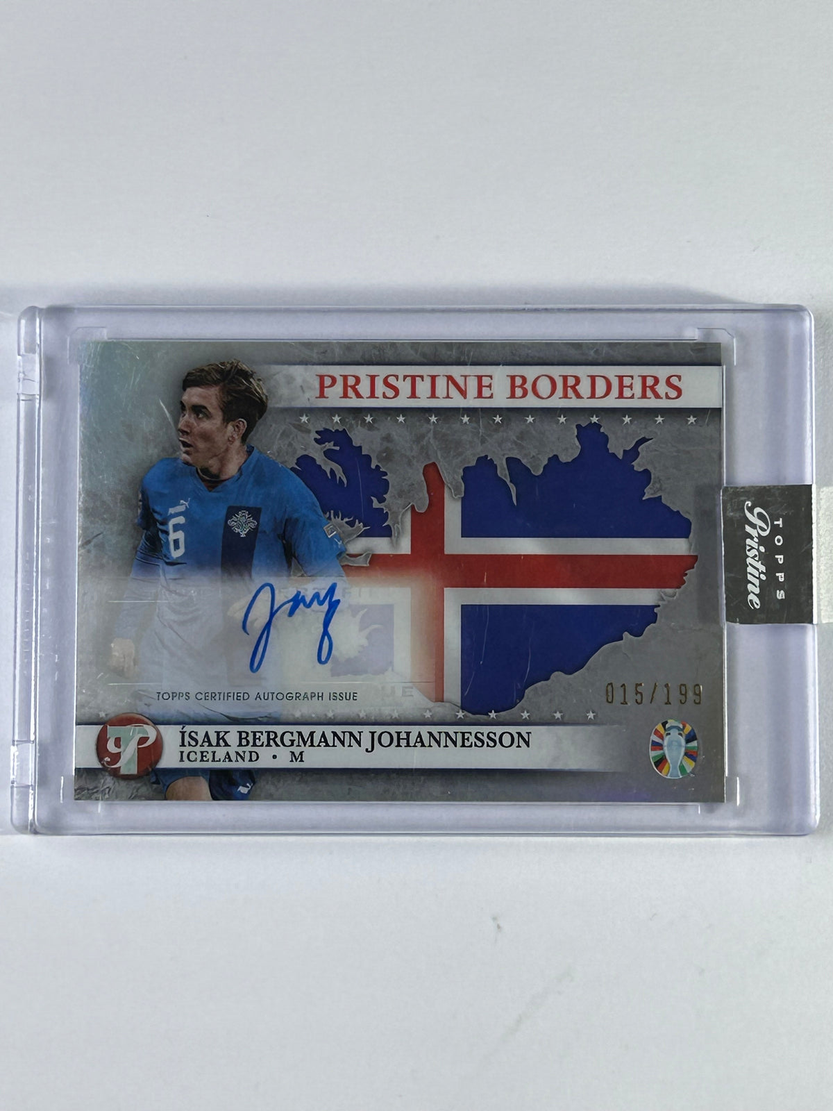 Ísak Bergmann Jóhannesson Pristine Borders Auto 015/199 – Vorderseite