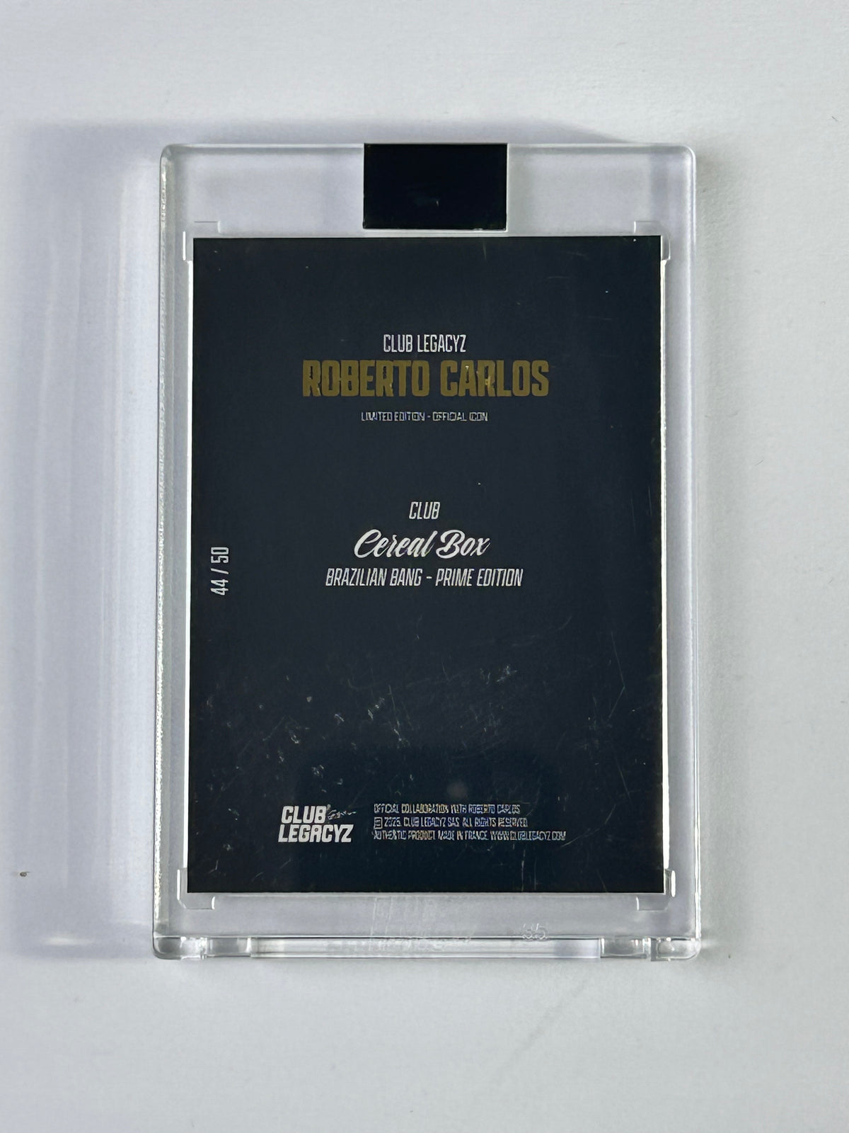 Roberto Carlos Club Legacyz Cereal Box 44/50 – Rückseite