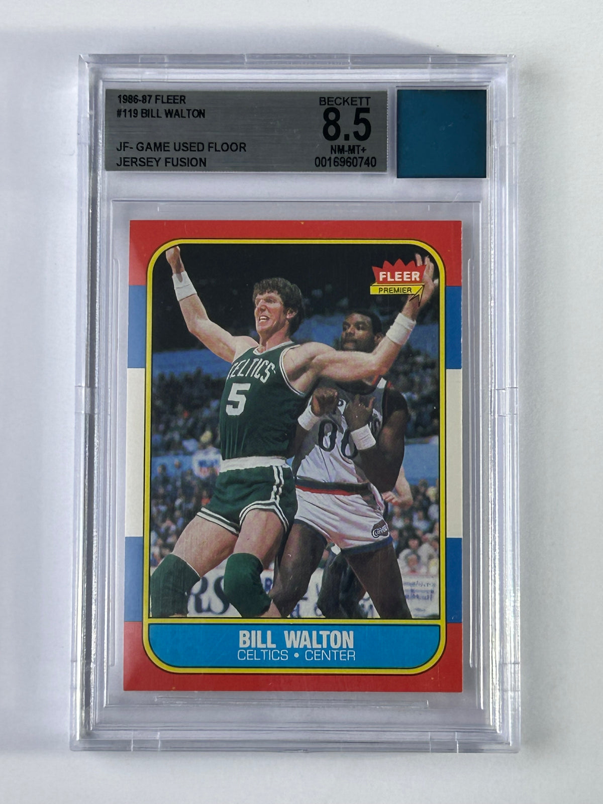 Bill Walton 1986-87 Fleer Jersey Fusion BGS 8.5 – Vorderseite