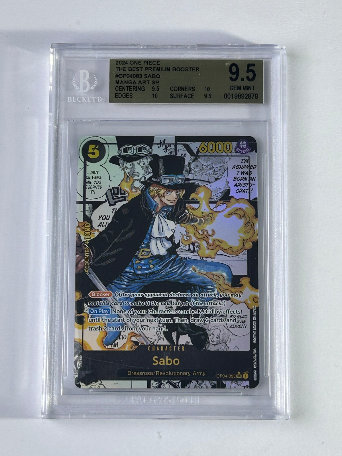 Sabo OP04-083 Manga Art PRB-01 BGS 9.5 – Vorderseite