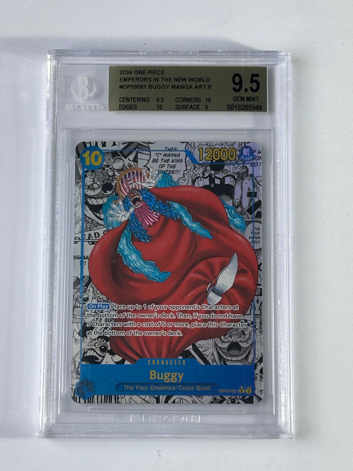 Buggy OP09-051 Manga Art BGS 9.5 – Vorderseite