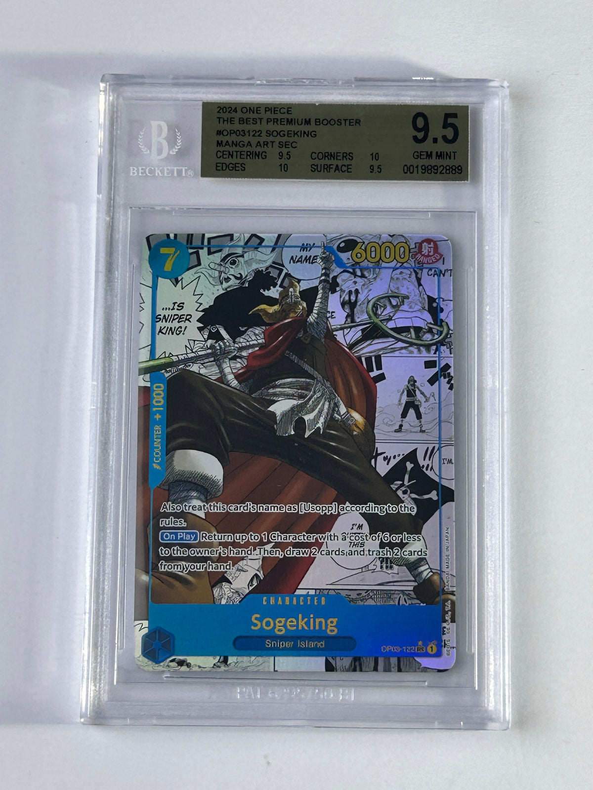 Sogeking OP03-122 Manga Art PRB-01 BGS 9.5 – Vorderseite